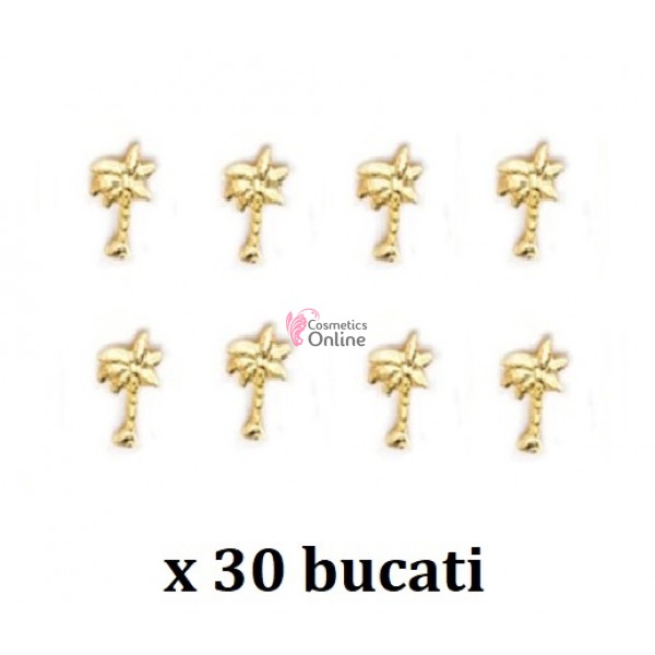 Decoratiuni 3D Metalice Aurii pentru unghii Cod 3008 Palmieri
